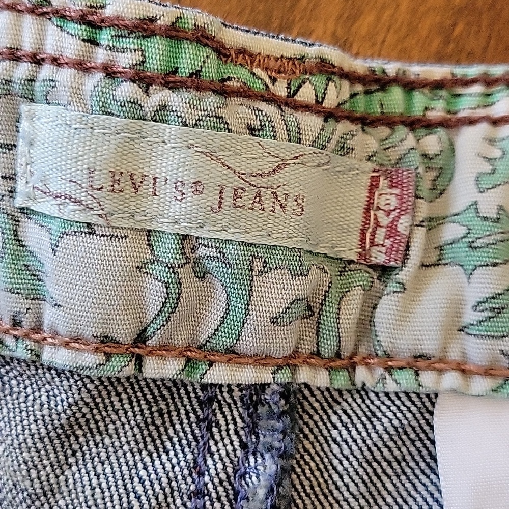 Vtg Levis Denim Maxi Skirt - Picture 10 of 12